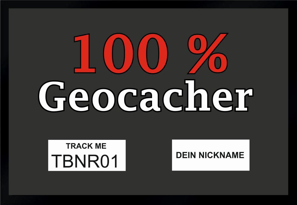 Fußmatte Schmutzfangmatte Geocaching mit Tracking und Nick F148 60x40 cm