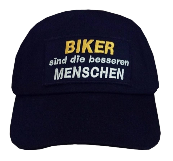 Basecap Cap schwarz bestickt mit Biker sind die besseren Menschen (702-2)