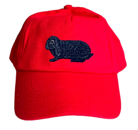 Basecap Cap bestickt .. Kaninchen Meißner Widder MB2018 grau