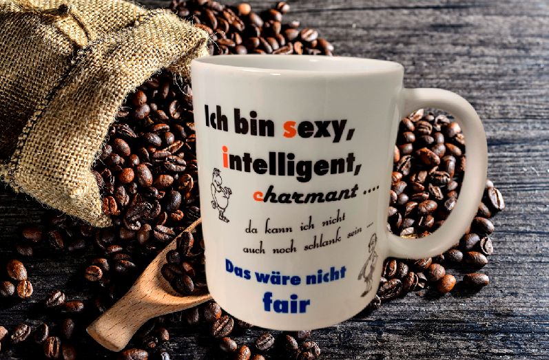 Fun Kaffeetasse Ich bin sexy charmant intelligent Tasse T8