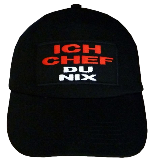 Original 5 Panel Basecap Cap  bestickt mit Ich Chef Du nix (661)