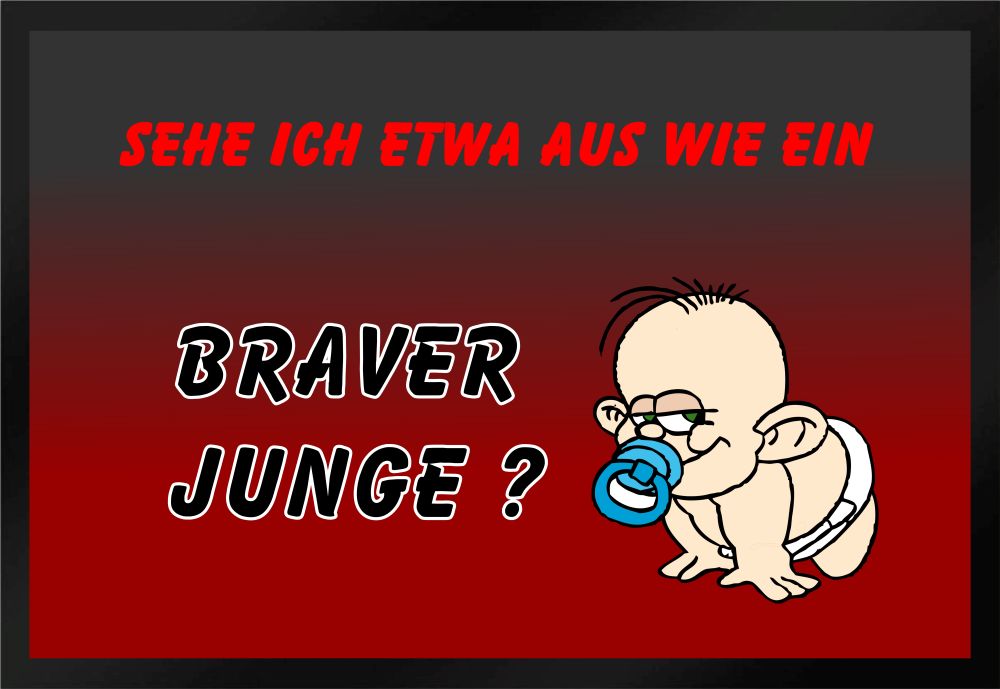 Fußmatte Schmutzfangmatte Braver Junge Baby F409 60x40 cm