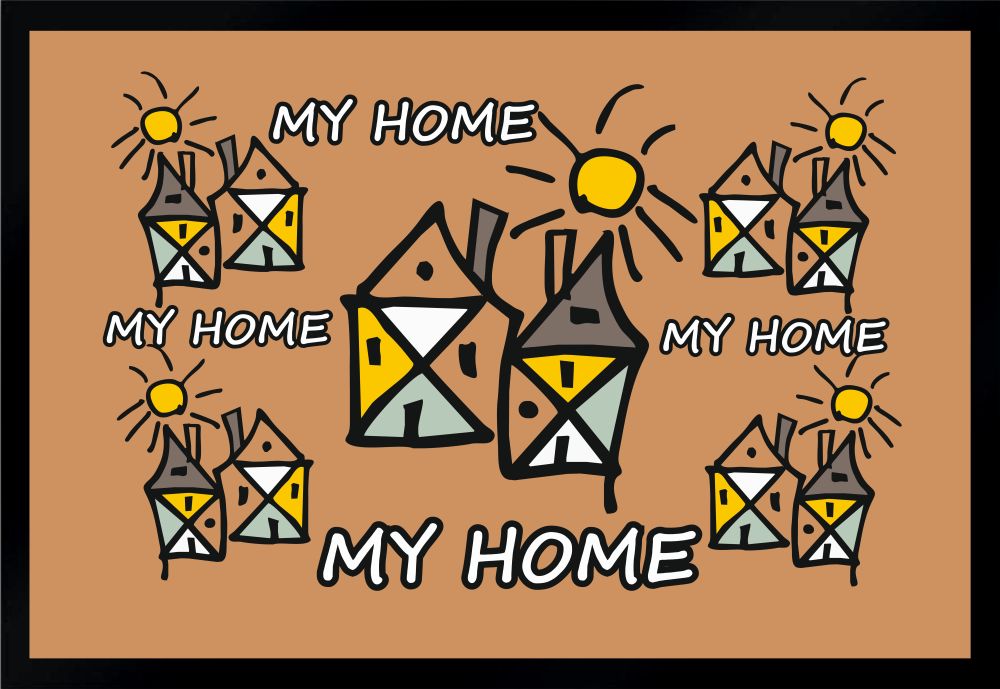 Fußmatte Schmutzfangmatte bedruckt rutschfest My Home F275 60x40 cm