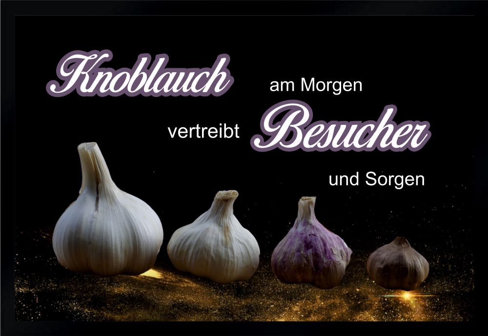 Fußmatte Schmutzfangmatte Knoblauch am Morgen Besucher F270 60x40 cm