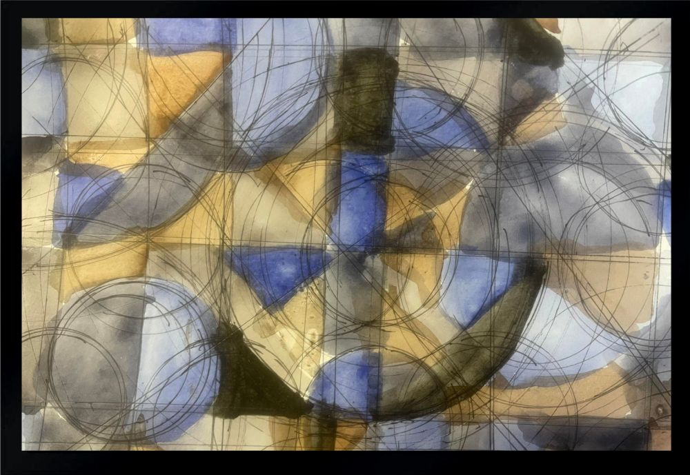 Fußmatte Schmutzfangmatte Aquarell abstrakte Kunst F077 60x40 cm