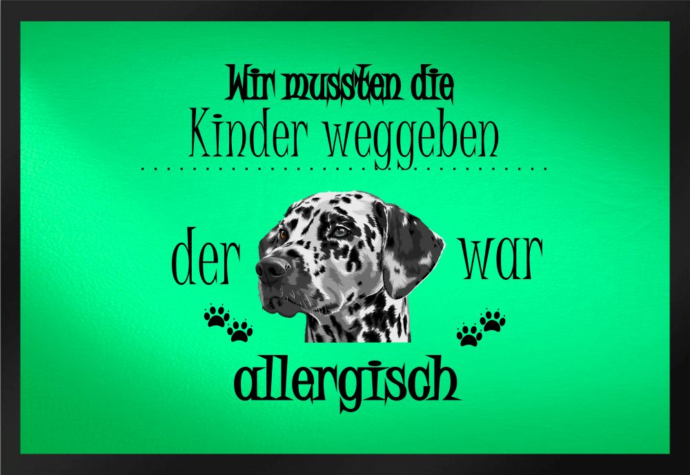 Fußmatte Schmutzfangmatte allergischer Hund F333 60x40 cm