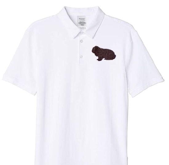 Polo-Shirt bestickt mit Deutscher Widder havannafarbig P2022 anthrazit 3XL