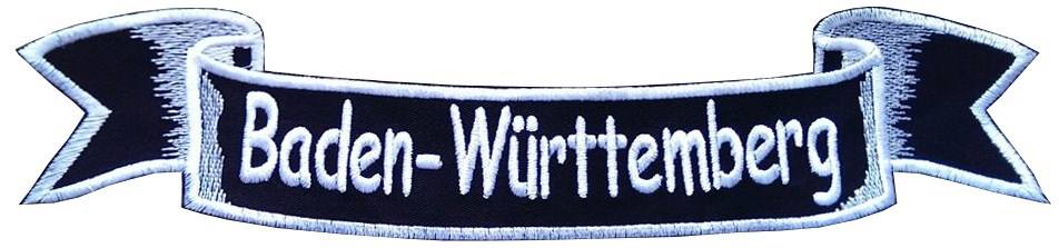 großer Rückenaufnäher Aufnäher Baden-Würtemberg 28cm viele Farbe (178) weiß
