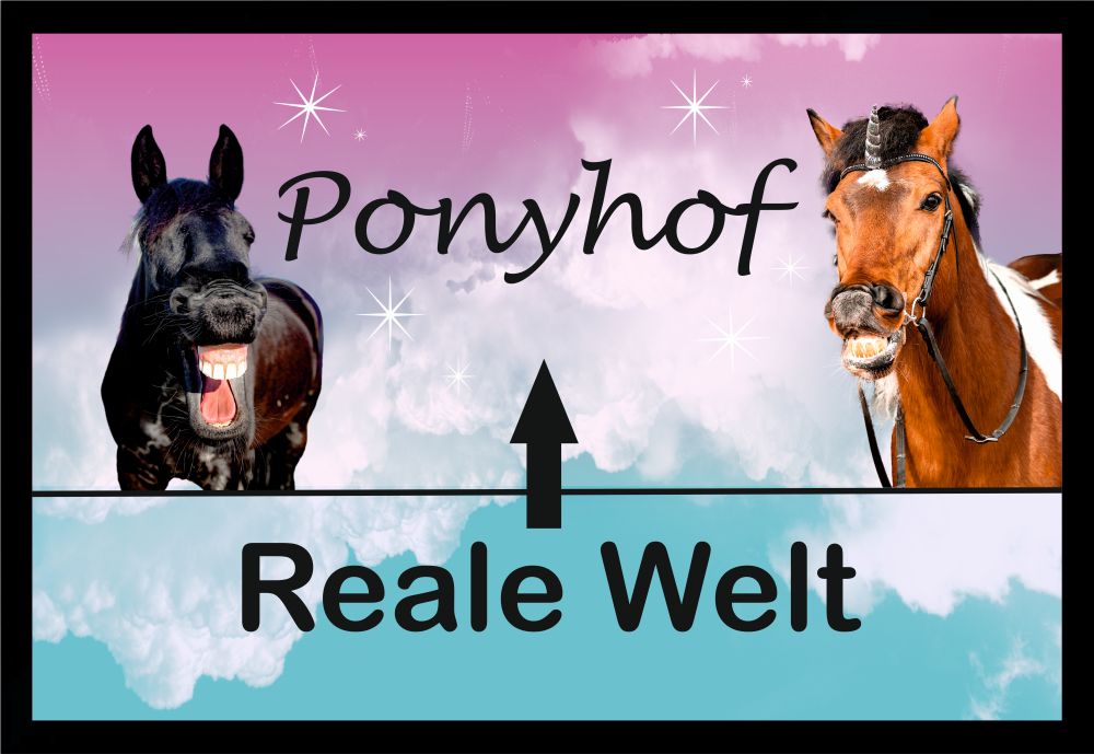 Fußmatte Schmutzfangmatte Ponyhof Real Welt F767 60x40 cm