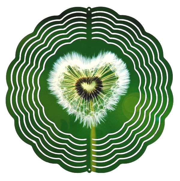 Edelstahl 3D Windspiel Windspinner 20cm Pusteblume reflektierend WI1