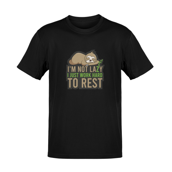 T-Shirt Faultier - bin nicht faul lustig Geschenk  Funshirt TS0109U 3XL